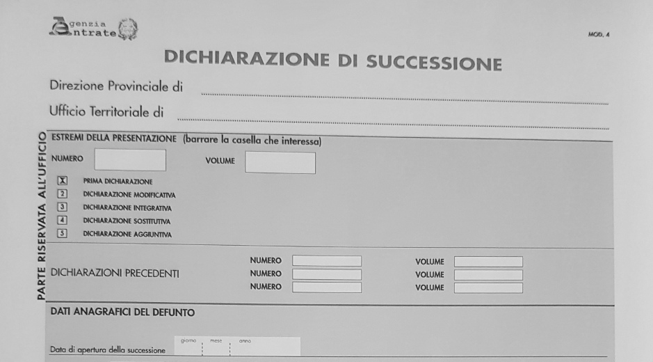 Assistenza tecnica alla stesura di successioni